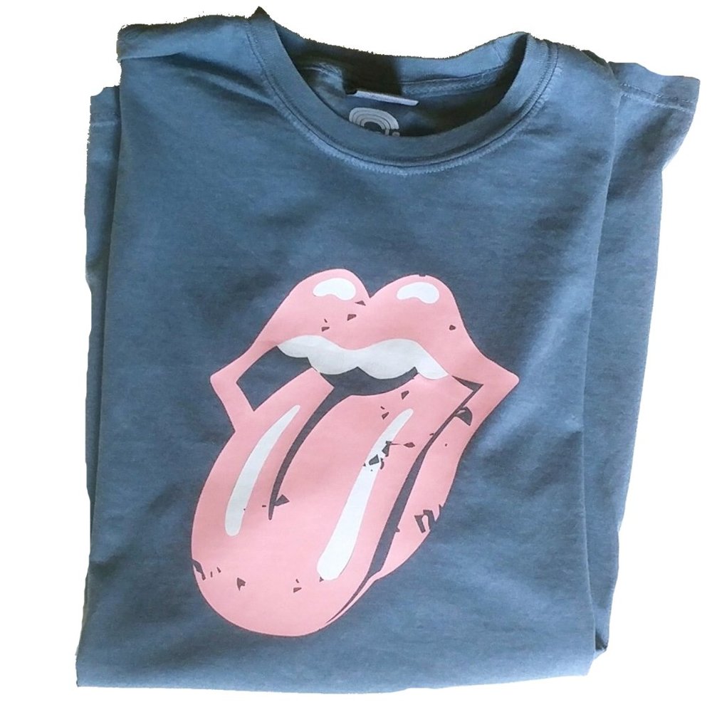 Distressed Pink Tongue T-Shirt - Picture 2 of 4